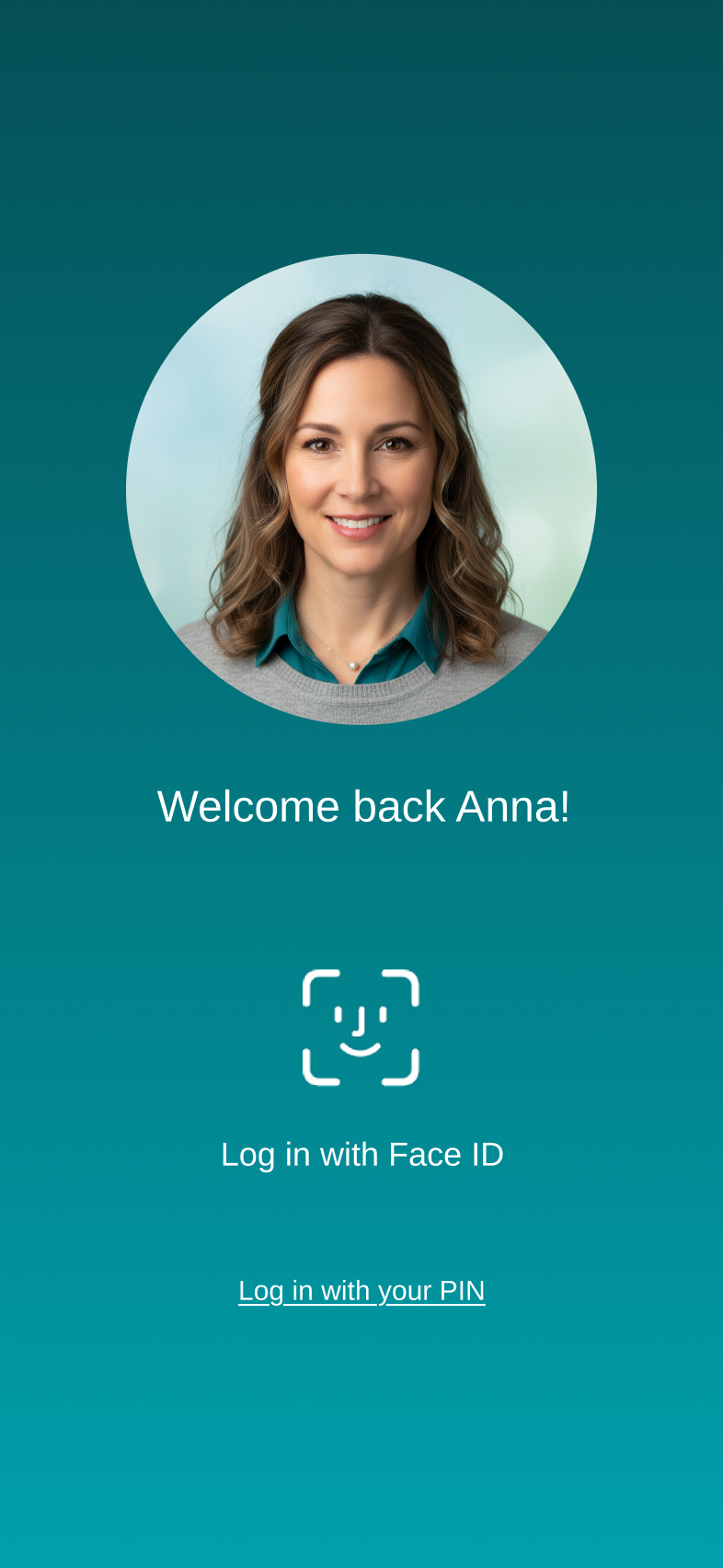 Parent — login screen in the blue theme